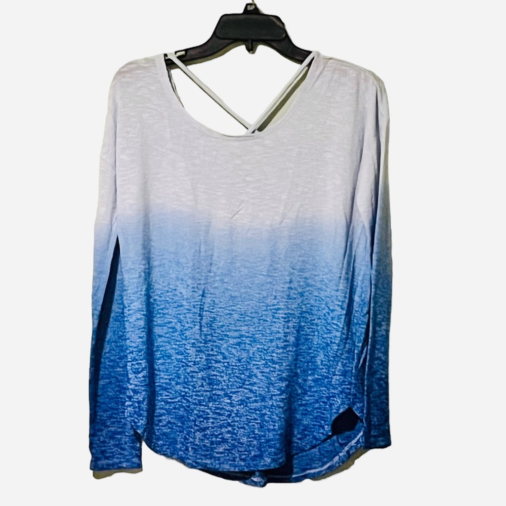 Arizona Jeans Co. Blue Two Tone Super Soft Long Sleeve Shirt